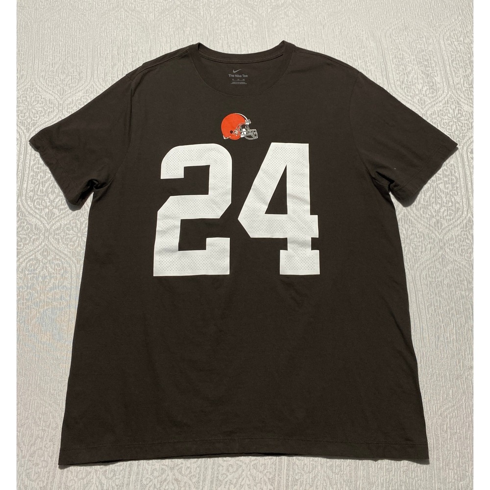 Nike Cleveland Browns Nick Chubb 24 T-Shirt Mens XL Brown Short Sleeve NFL Tee